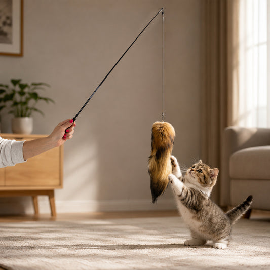 Kaos Stik Wand and Natural Finn Racoon Tail Bundle